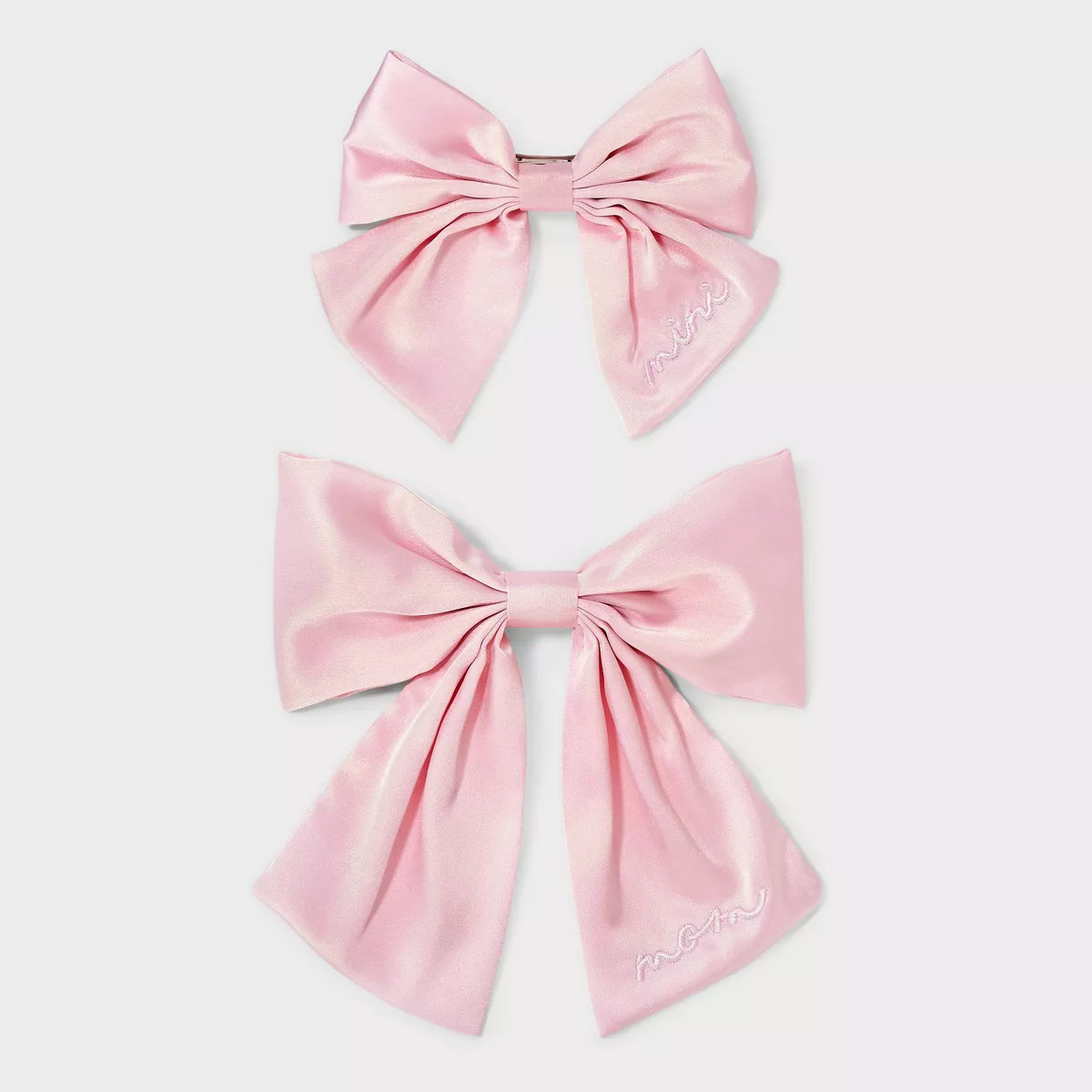 Mom & Mini Bow Hair Barrette Set 2pc - A New Day™ Pink | Target