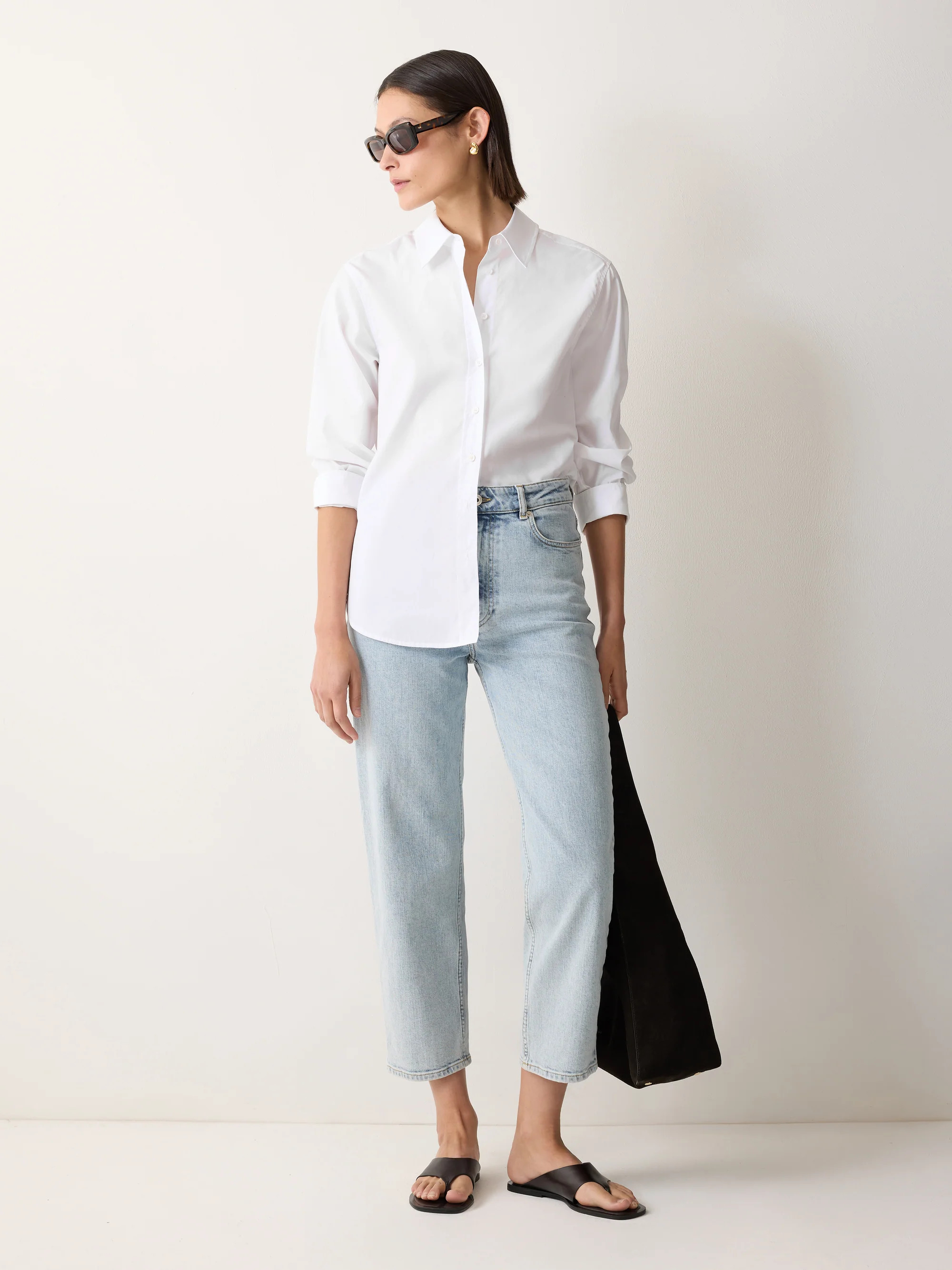 Cotton Poplin Shirt | White | Jigsaw (UK)