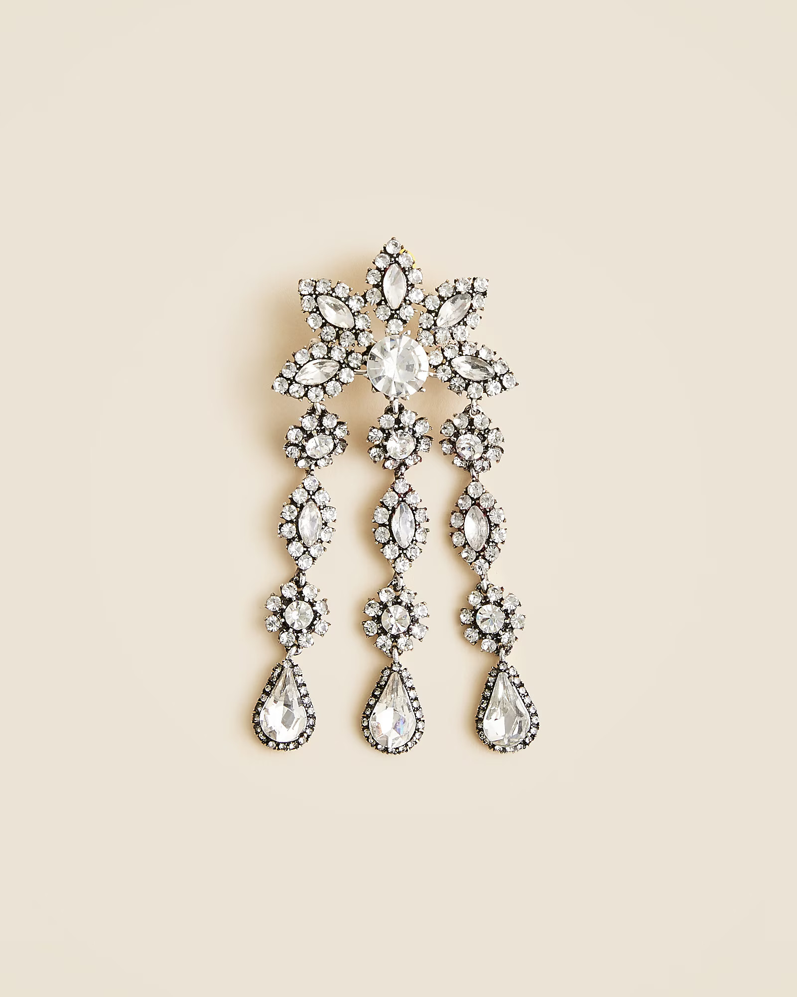 Crystal waterfall brooch | J. Crew US