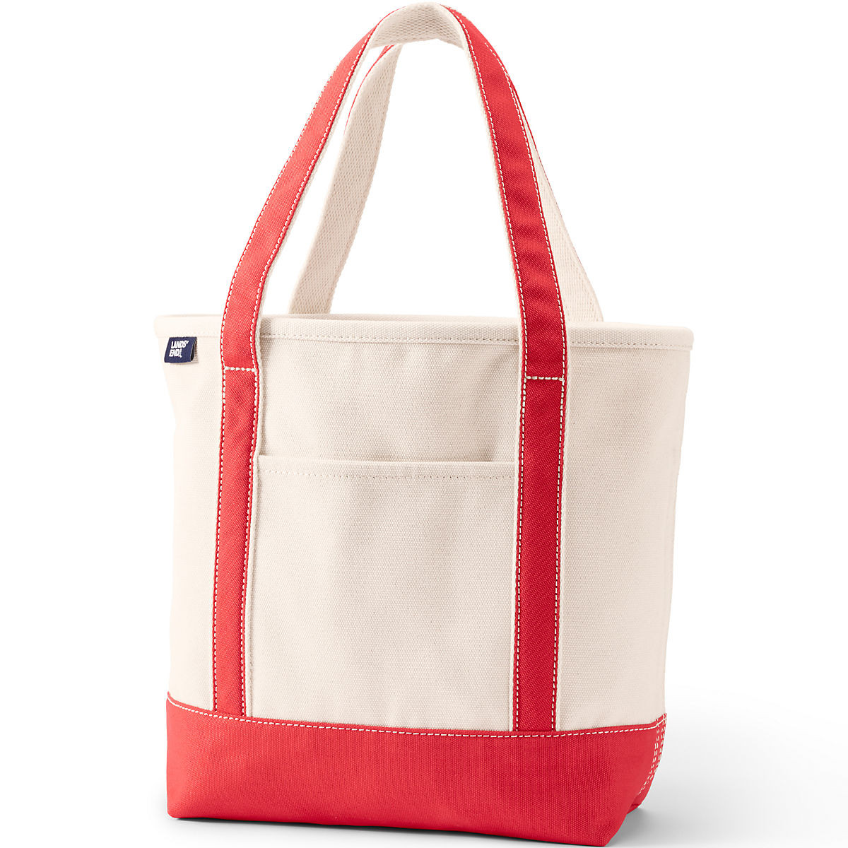Medium Natural 5 Pocket Open Top Canvas Tote Bag | Lands' End (US)