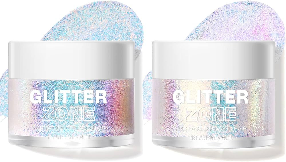 LANGMANNI Holographic Body Glitter Gel for Body, Face, Hair and Lip.Color Changing Glitter Gel Un... | Amazon (US)