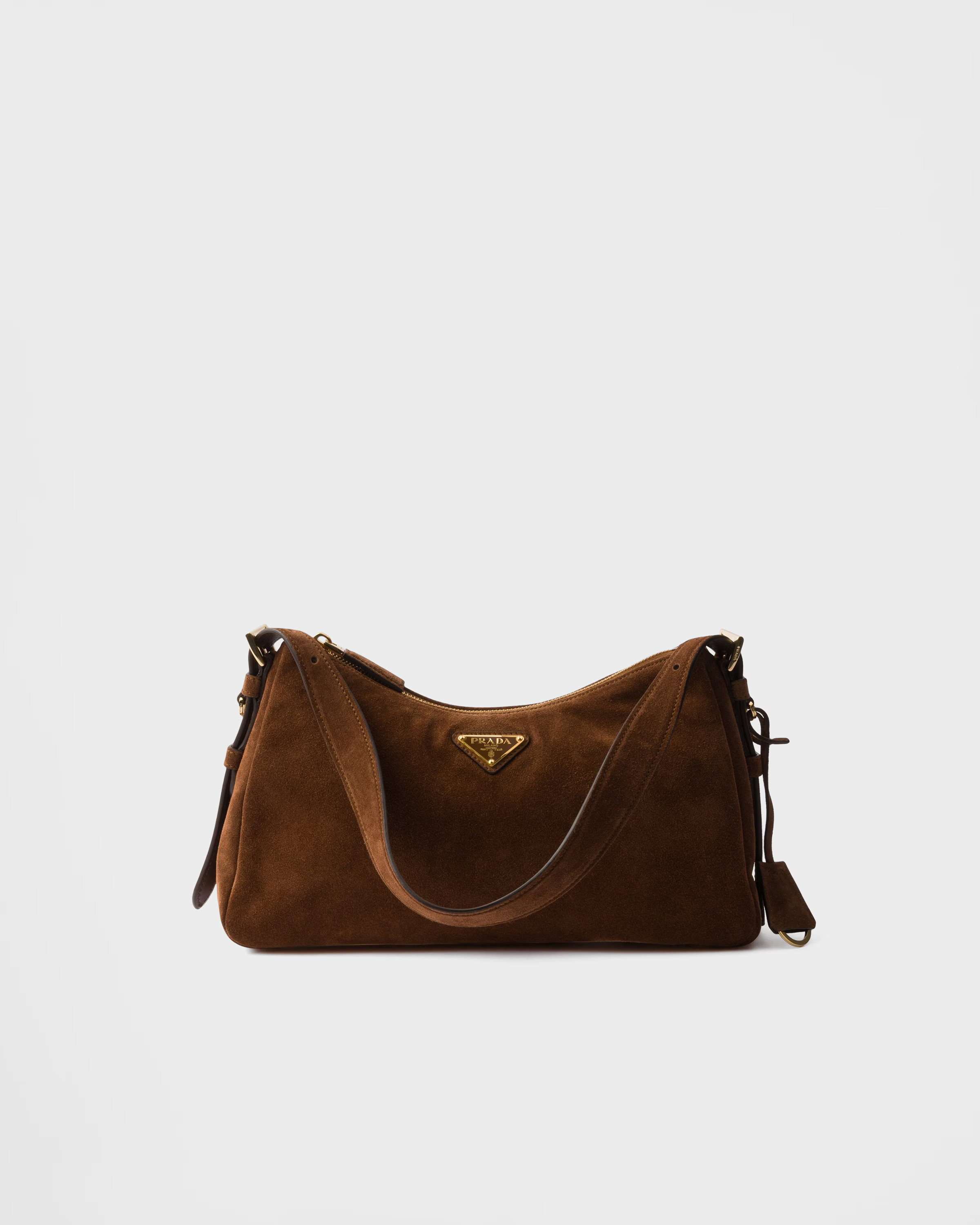 Prada Aimée medium suede shoulder bag | Prada US
