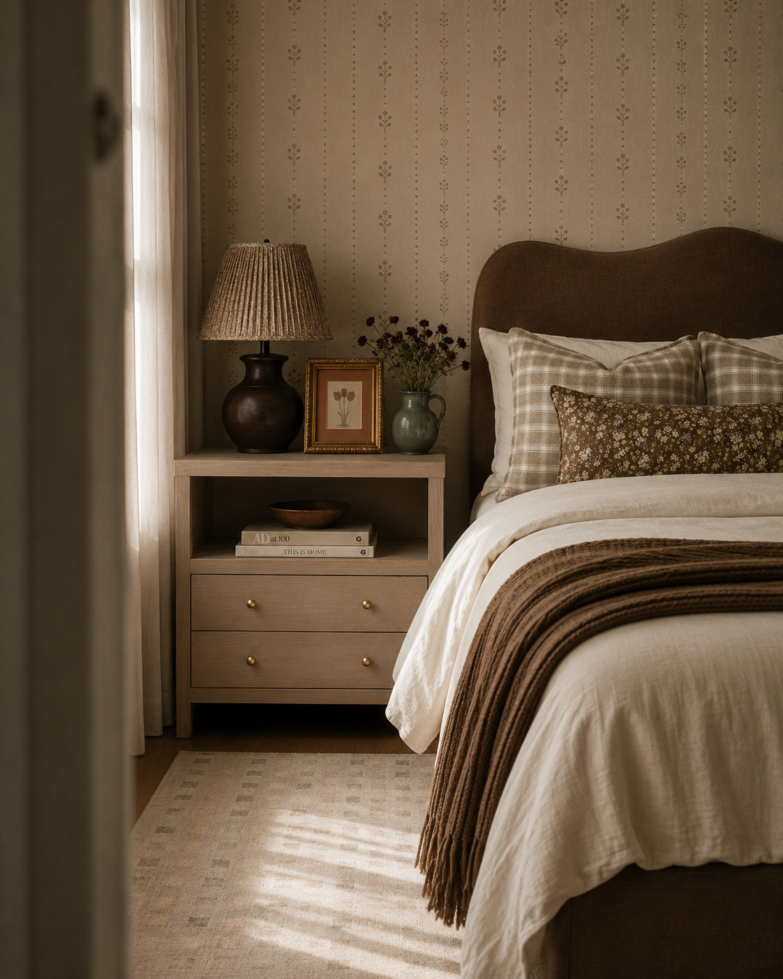 A cozy little bedroom with all the warm layers 🤎

#BedroomInspo #CozyHome #NeutralHome #InteriorStyling #HomeDecor