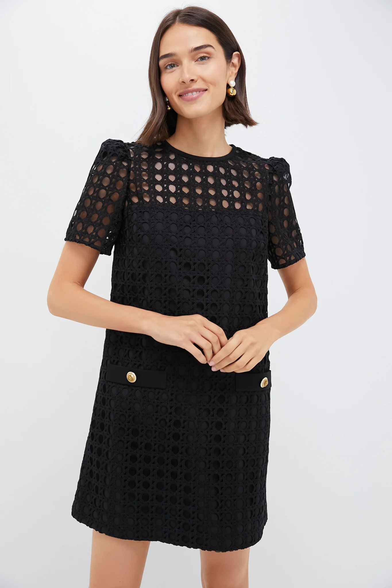 Black Cane Lace Janelle Dress | Tuckernuck (US)
