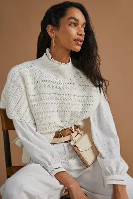 Crochet Cropped Sweater Vest | Anthropologie (US)