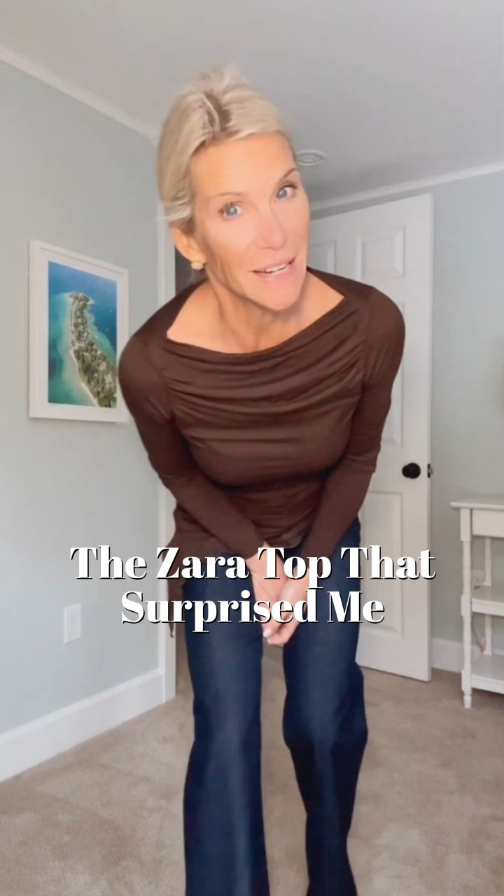 This Zara top is such a good find — flattering, easy, and perfect with my slightly splurge-y jeans. I love a good high-and-low moment, and this whole outfit just works. 

 #LTKCyberWeek #LTKgrwm #LTKootd