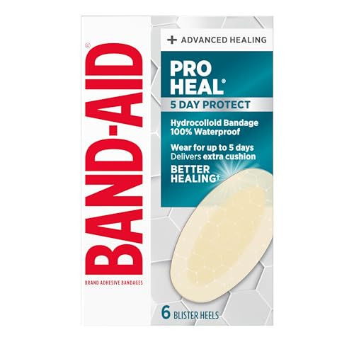 BAND-AID Brand Pro Heal 5 Day Protect, Hydrocolloid 100% Waterproof First Aid Blister Bandages for Advanced Healing, Extra Cushion for Blister Protection & Less Scarring Versus Uncovered Wound, 6 ct | Amazon (US)