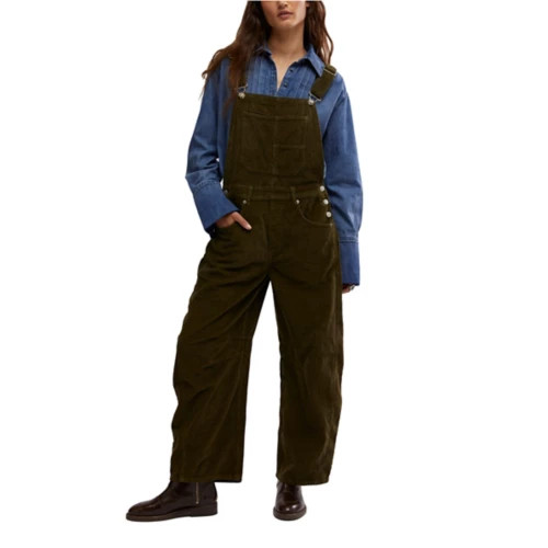 Women's Free People Good Luck Cord Barrel Overalls | Scheels