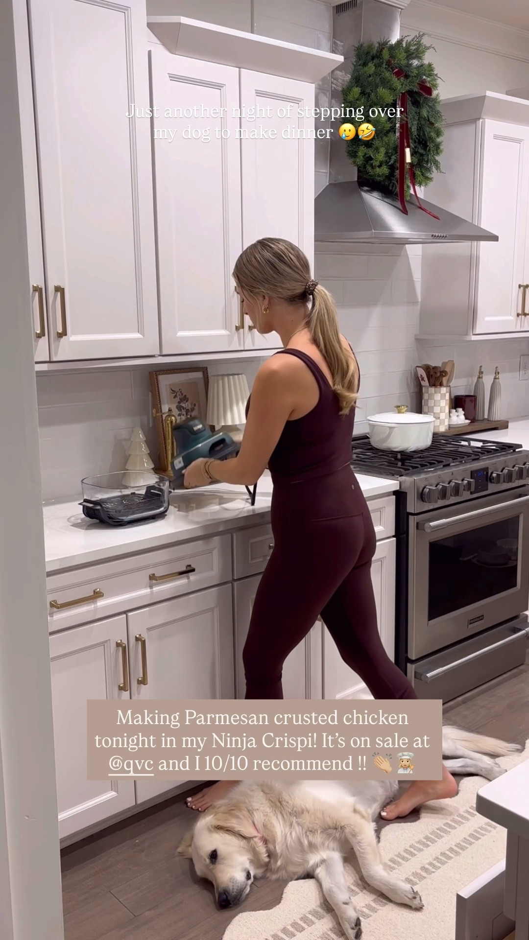 
#ad #LoveQVC Cook dinner with me in my new Ninja Crispi that’s on sale at @QVC 🤍 This chicken came out perfectly crispy and it’s so easy to use! It has 5 modes - keep warm, recrisp, bake, air fry, and max crisp! The glass containers can also go straight from the air fryer to the fridge and come with lids that snap on! I seriously love this and it’s an amazing gift idea too! 

Parmesan crusted chicken recipe below:
Ingredients: 
Boneless skinless chicken breasts
2 cloves garlic 
1 c grated parmesan cheese 
1 c panko breadcrumbs 
2 tsp Italian season 
1 tsp salt 
1 tsp pepper
2 tbsp Olive oil 

In a bowl, combine salt, pepper, Italian seasoning, minced garlic, and olive oil. Pat on each chicken breast.
In another bowl, combine Parmesan cheese and panko breadcrumbs.
Dip each chicken breast into breadcrumb mixture then spray with olive oil spray. I cooked in “bake” mode for 15 minutes in my Ninja Crispi! It was delicious! Enjoy and shop it below! 👏🏼

#LTKfoodie #LTKHoliday #LTKGiftGuide