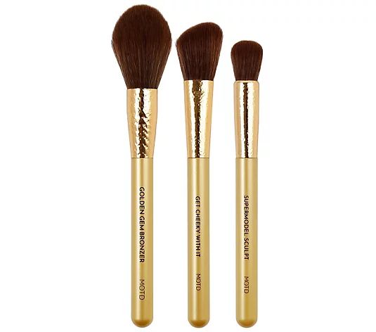 MOTD Cosmetics Gold Goddess Face Makeup Brush Set - QVC.com | QVC