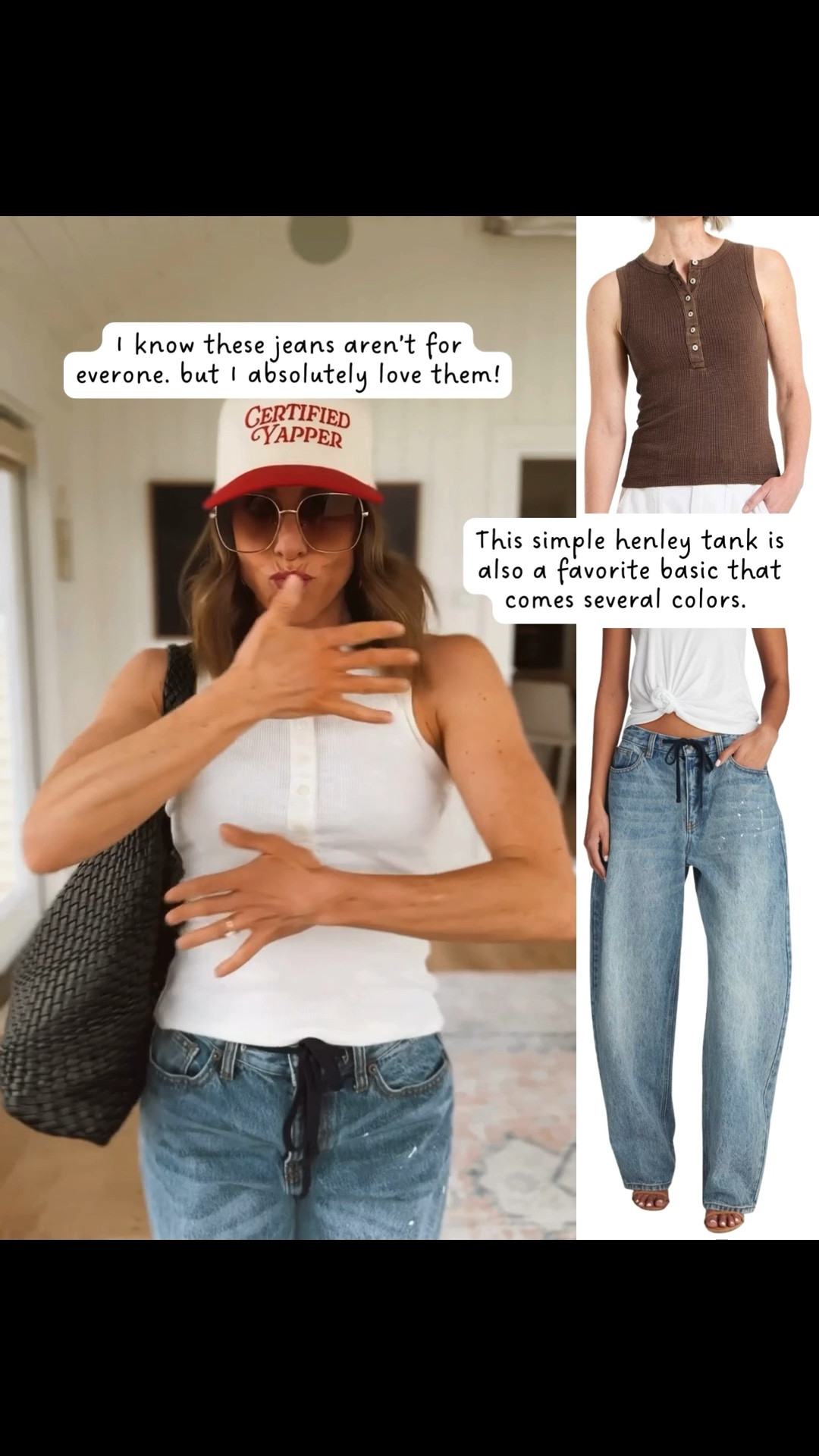 Jeans and tank fit TTS