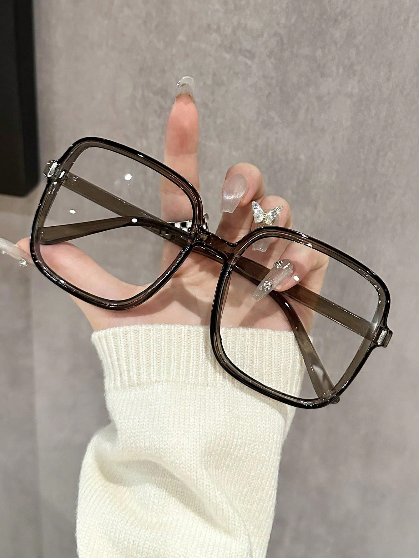 1pc/3pcs Women Classy Aesthetic Modern Simple Style Technological Casual Style Clear Glasses For ... | SHEIN