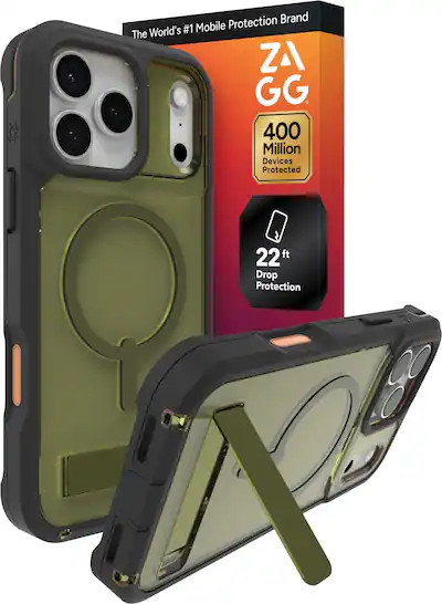 ZAGG - Rainier Snap with Kickstand for Apple iPhone 17 Pro Max - Sea Kelp | Best Buy U.S.