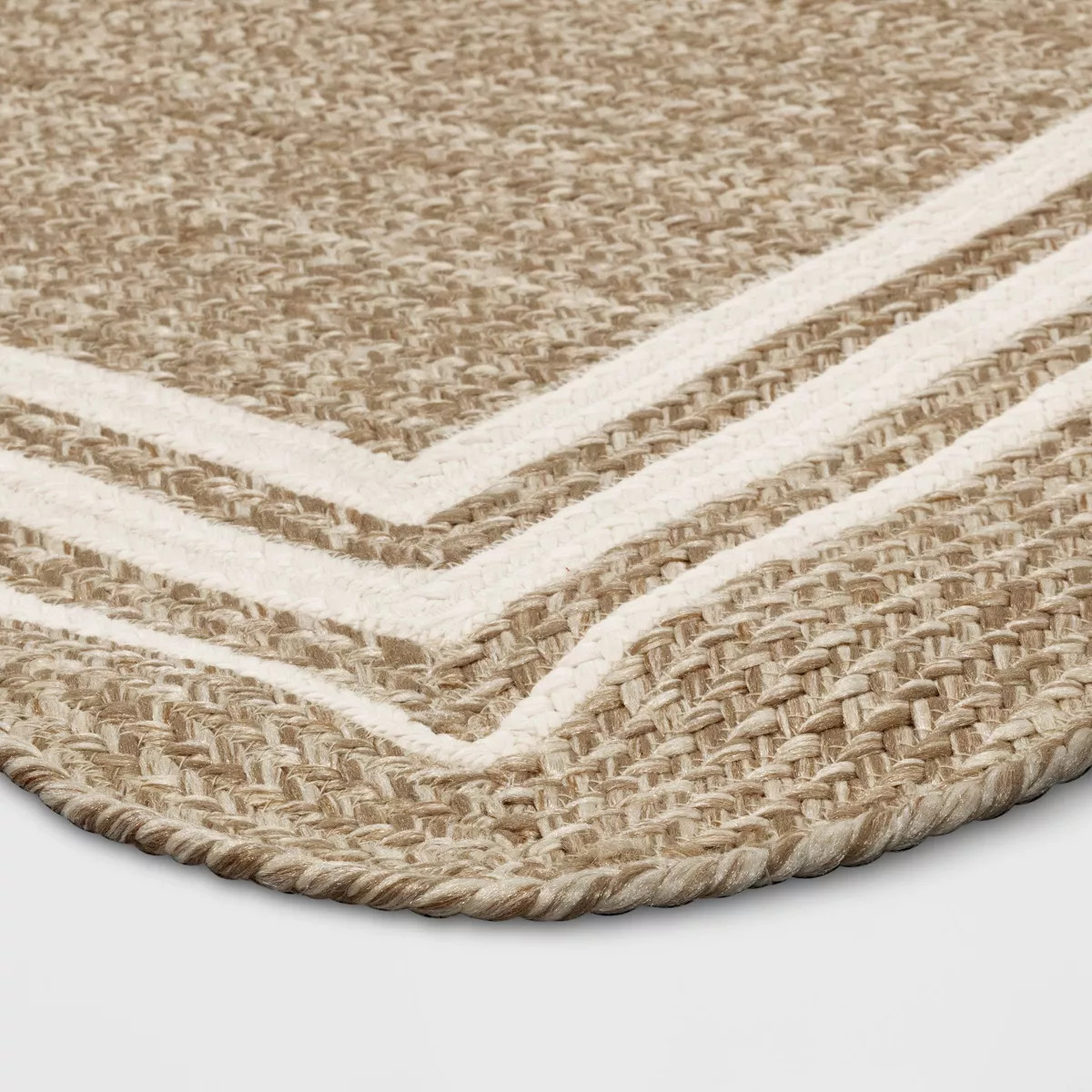 Scalloped Edge Braided Outdoor Area Rug Natural - Threshold™ designed with Studio McGee | Target