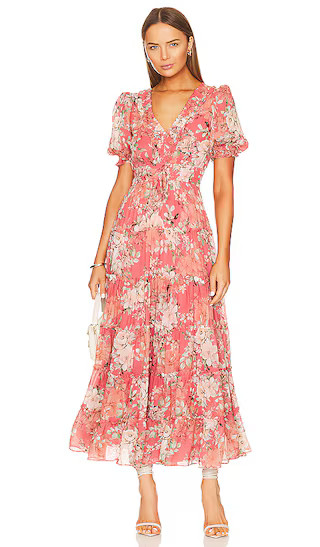 Farrah Maxi Dress in Sweet Blossom Brick | Revolve Clothing (Global)