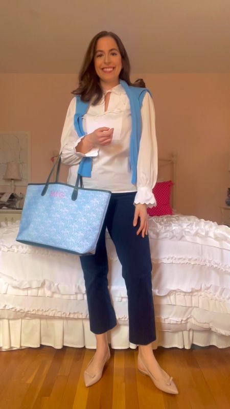 Barrington tote, work bag, work outfit, spring workwear, office style, spring office outfit, tote bag, spring bag, office outfit, preppy, polka dot dress, white button down, suiting, business professional, business casual, pink blazer, pink lady jacket, cashmere sweater, nude sling back, spring shoes, block heels

#LTKworkwear #LTKfindsunder100 #LTKVideo