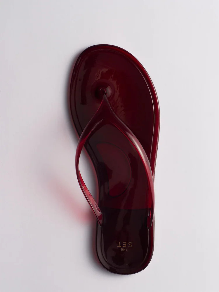 The Set Jelly Flip Flop Toe Thong Sandals Red | Next US