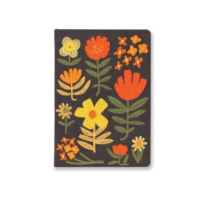 Denik 240pg Notebook 8.25"x5.75" Mixed Embroidery Vegan Leather: Ruled Journal for Teens & Adults, Hard Cover, Gray | Target