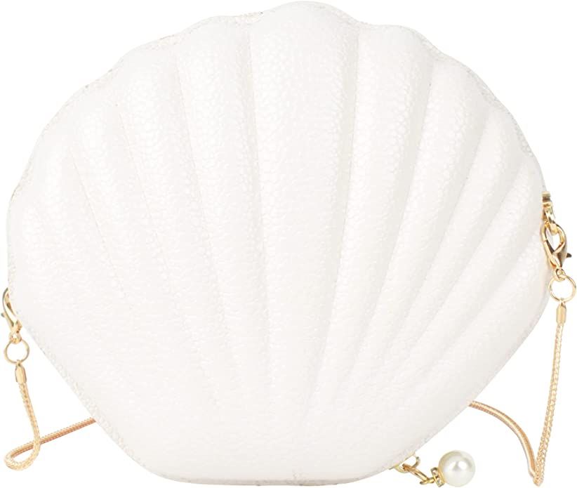 Felice Ann Women Mini Seashell Cross-body Bag Chain Strap Shoulder Bag Evening Clutch | Amazon (US)