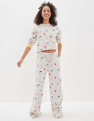 AE Smiley® Fleece PJ Set | American Eagle Outfitters (US & CA)