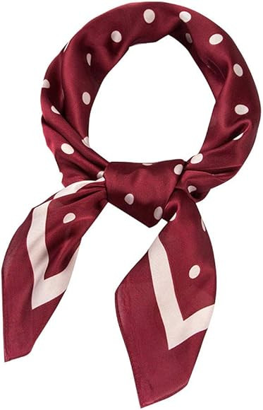 Cocila Silk Head Scarf Large Polka Ribbon Kerchief Scarves Scarf Scarf Women Dot 70x70cm Neck Sca... | Amazon (UK)