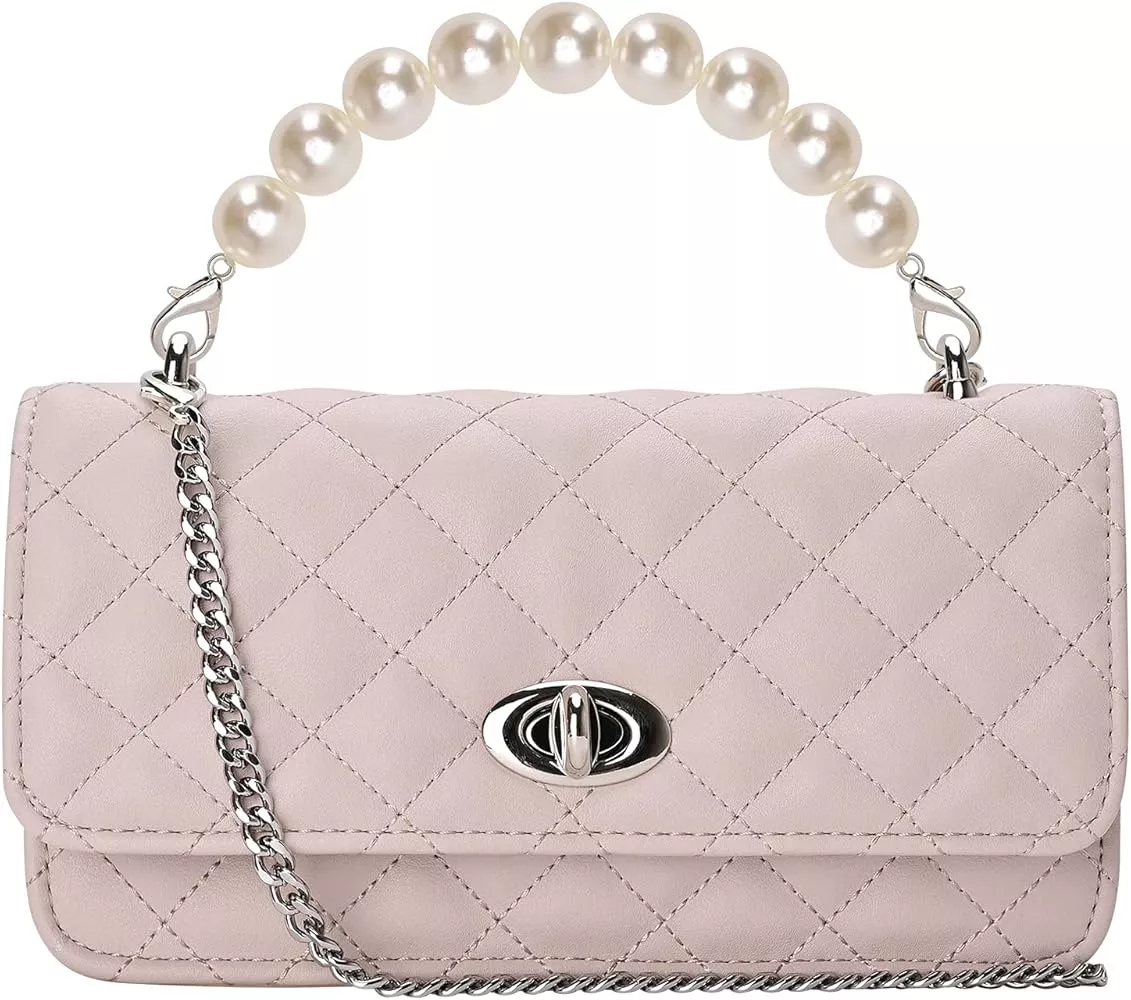 GM LIKKIE Round Crossbody Purse for Women, Circle Quilted Clutch