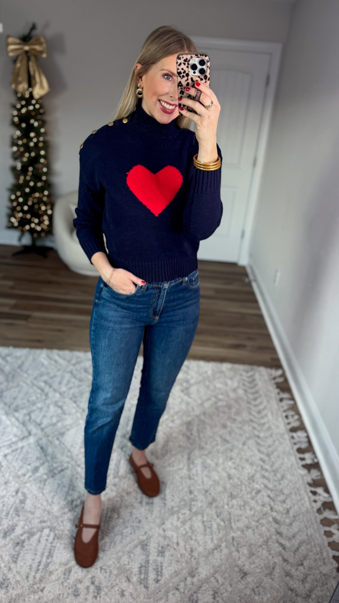 Weekend Walmart Wins try-on
Heart mock neck sweater- small 

#LTKFindsUnder50 #LTKootd