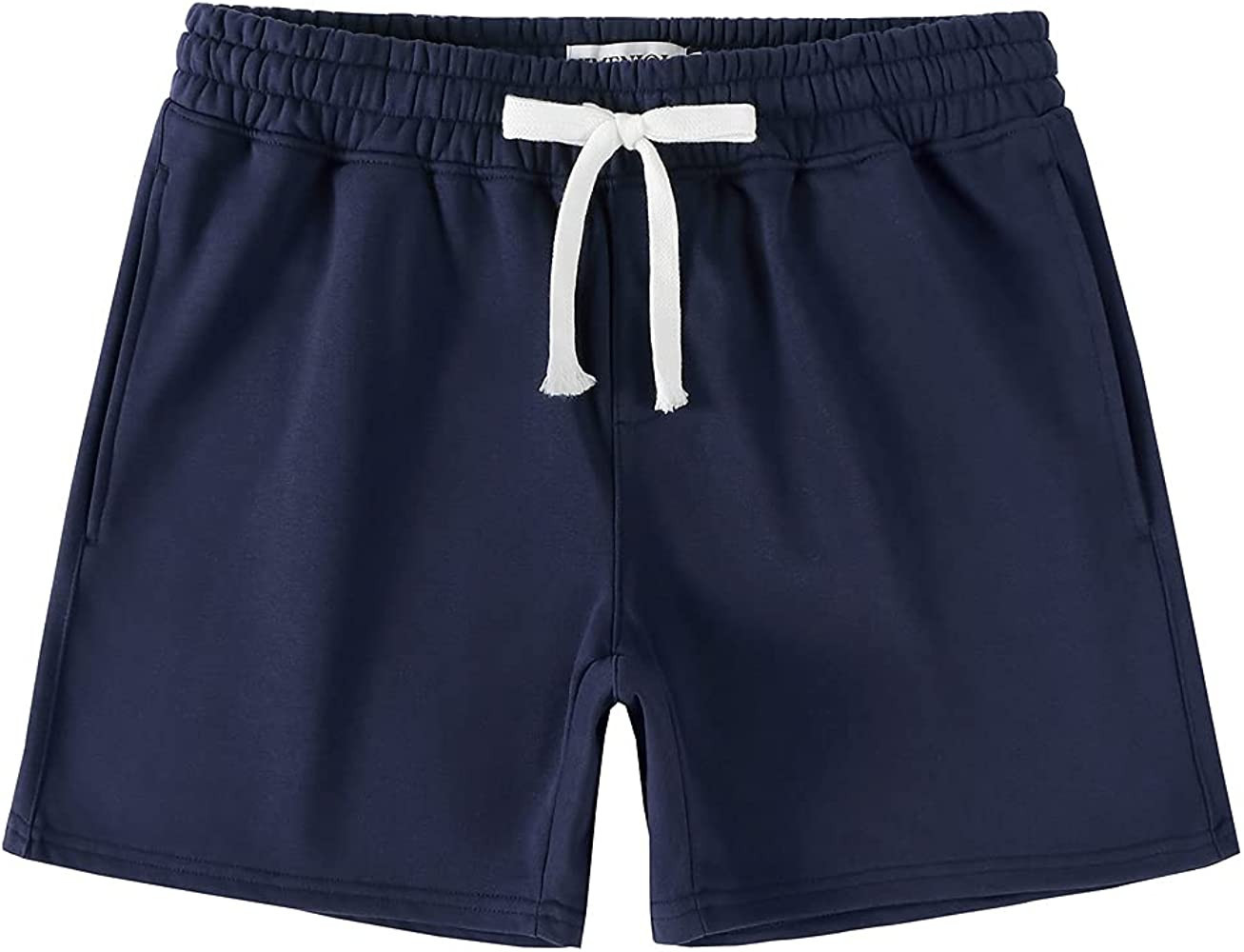 NIMENJOJA Mens 5.5" Athletic Gym Shorts Cotton Jogger Workout Lounge Jersey Zipper Pocket Sweat S... | Amazon (US)