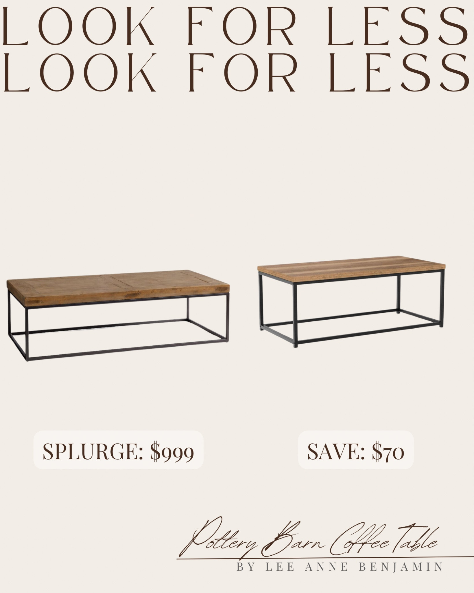 Pottery Barn look for less coffee table from Amazon! 
#founditonamazon 

#LTKfindsunder100 #LTKhome #LTKstyletip