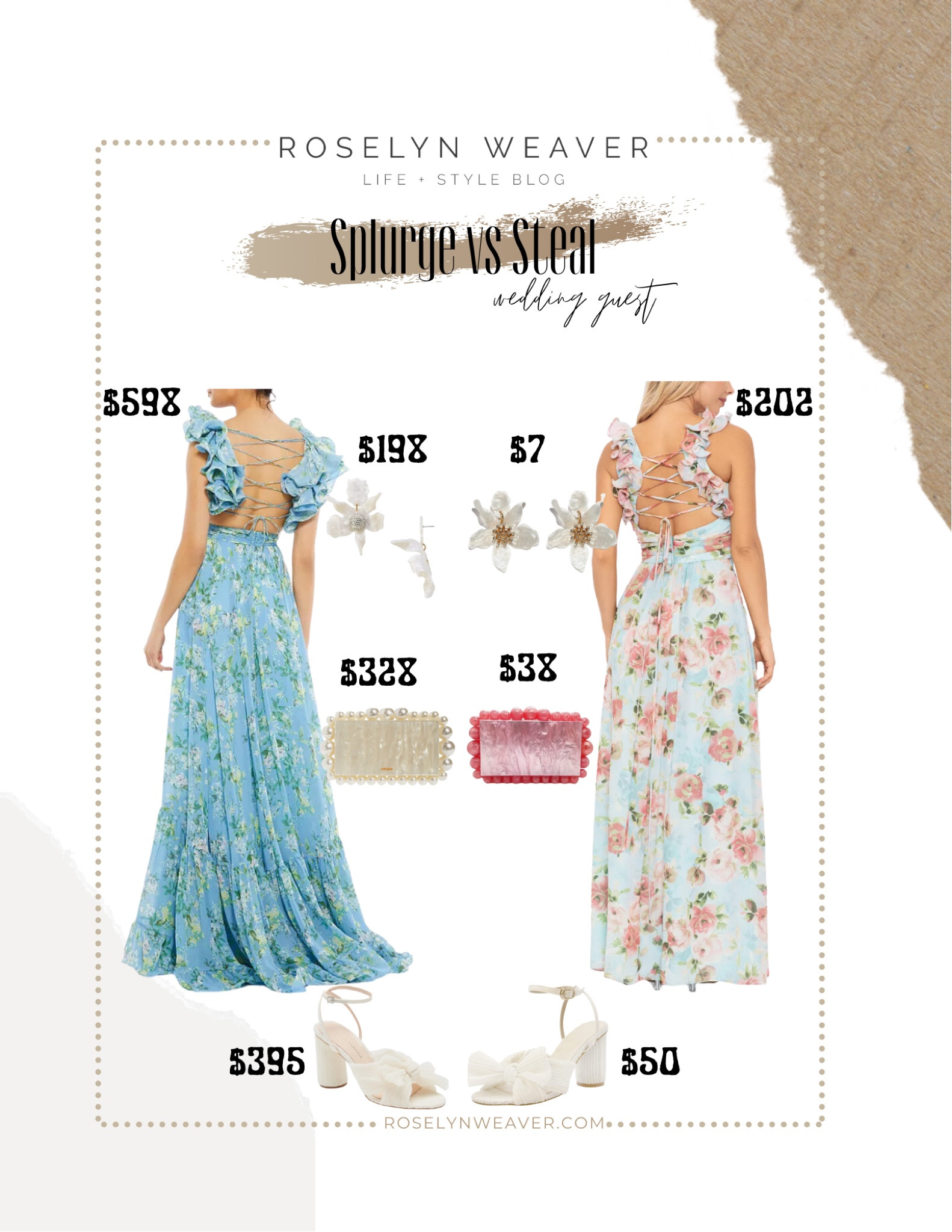Splurge vs Save - wedding guest 

Floral dress, gown, acrylic clutch, oversized earrings, statement earrings, bow tie block heel sandal

#LTKunder50 #LTKwedding #LTKsalealert