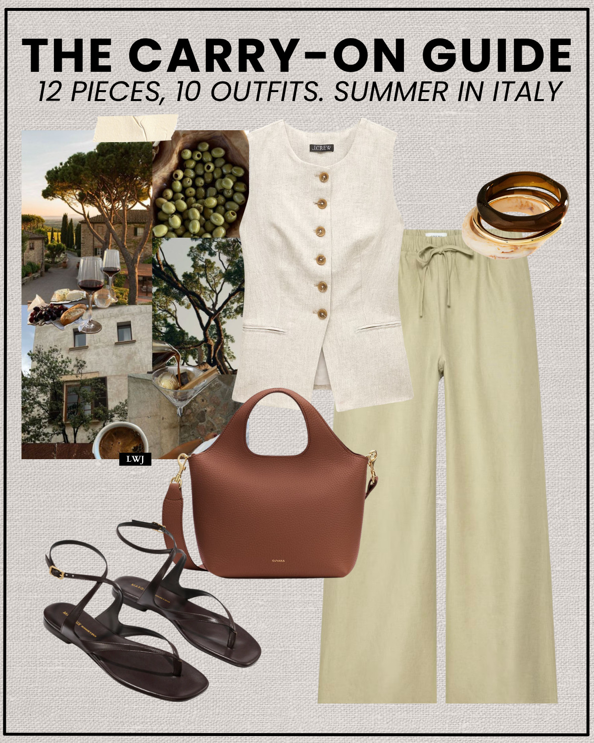 Summer outfit in Italy 

Summer style / linen vest / aritzia lodge pants / dressy outfit / strappy sandals / minimal & chic

#LTKTravel