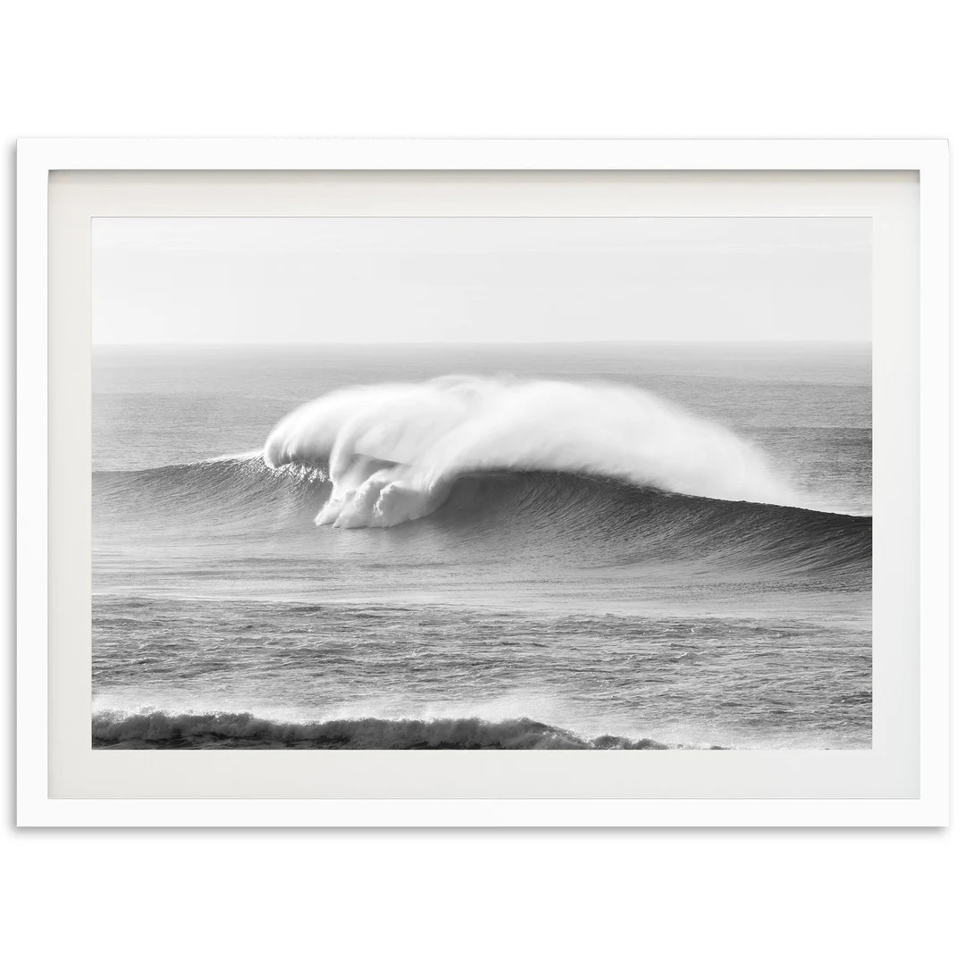 Fine Art Big Wave Surf Print - Black and White Photography Ocean Minimalist Beach House Framed Fi... | Etsy (US)
