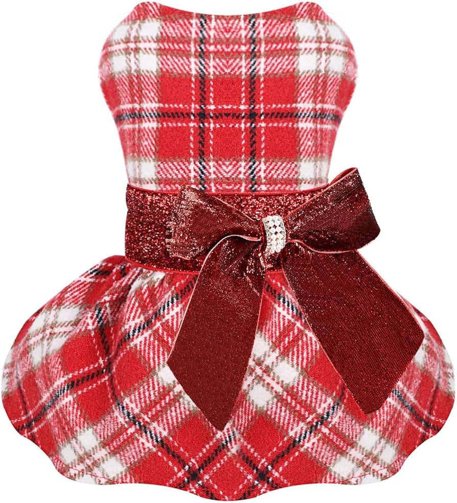 Christmas Dog Dress，Dog Sweater Small Dog Clothes for Small Dogs Girl Dog Sweater XS Dog Clothes Puppy Clothes for Small Dogs Boy Puppy Clothes Extra Small Dog Dress Dog Sweater XS | Amazon (US)