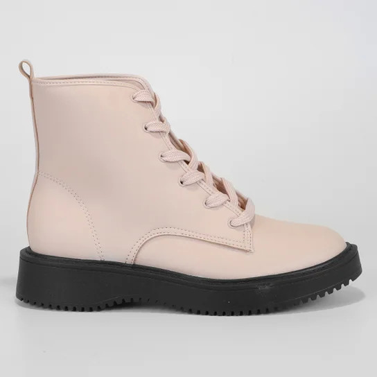 Bota Coturno Moleca Tratorada Feminina - Off White | Zattini (BR)