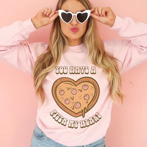 You have a pizza my heart Unisex sweatshirt, Valentines day sweatshirt, Valentines day, love swea... | Etsy (US)