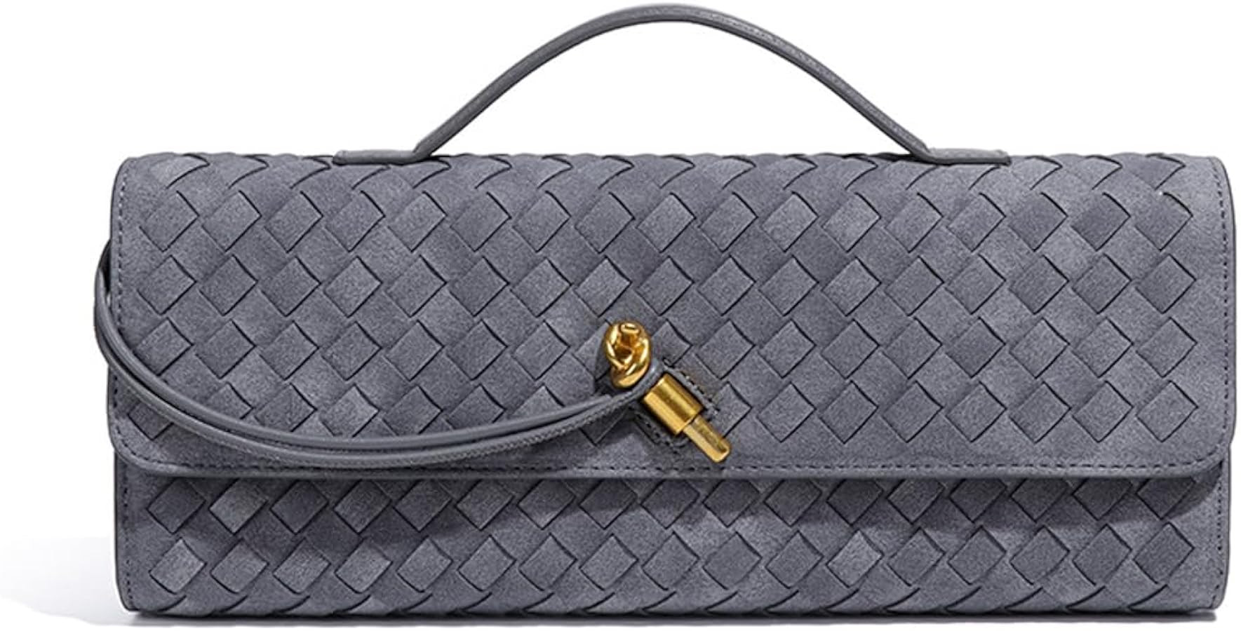 JYG Suede Woven Handbag for Women Trendy Evening Shoulder Bag Casual Clutch Purse Crossbody Satch... | Amazon (US)