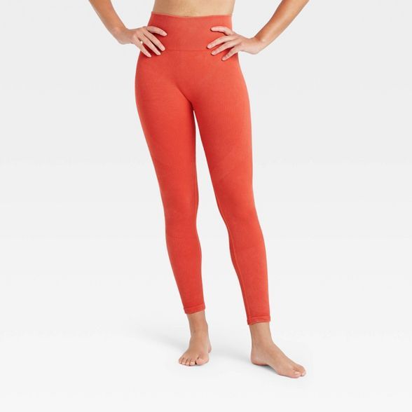 Women's High-Rise Ribbed Seamless 7/8 Leggings - JoyLab™ | Target