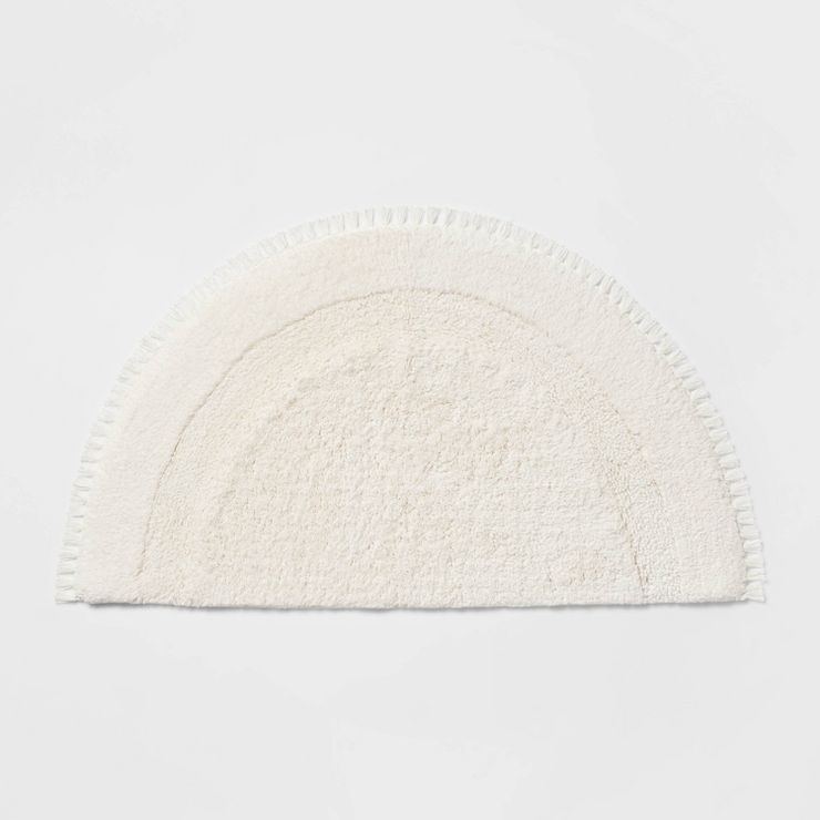 18"x32" Plush Half Moon Bath Rug Cream - Threshold™ | Target