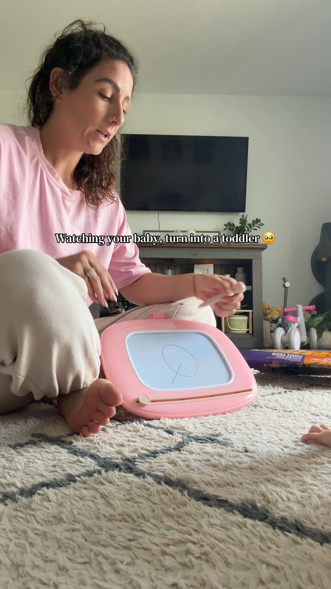 We’ve been working hard on our ABCs. Chicka chicka boom boom is a big fav around but we’ve also been using her magnetic drawing board to practice recognition! Kollins gets into it Andover erasing herself 🤭
.
.
#amazonfind #amazontoddler #magneticdrawingboard #chickachickaboomboom #toddlerbooks #babybooks #boardbooks #toddlertools #toddlertoys

#LTKmorningroutine #LTKdayinmylife #LTKKids