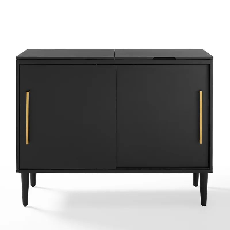 Matte Black Gardner 2 Door Accent Cabinet | Wayfair North America