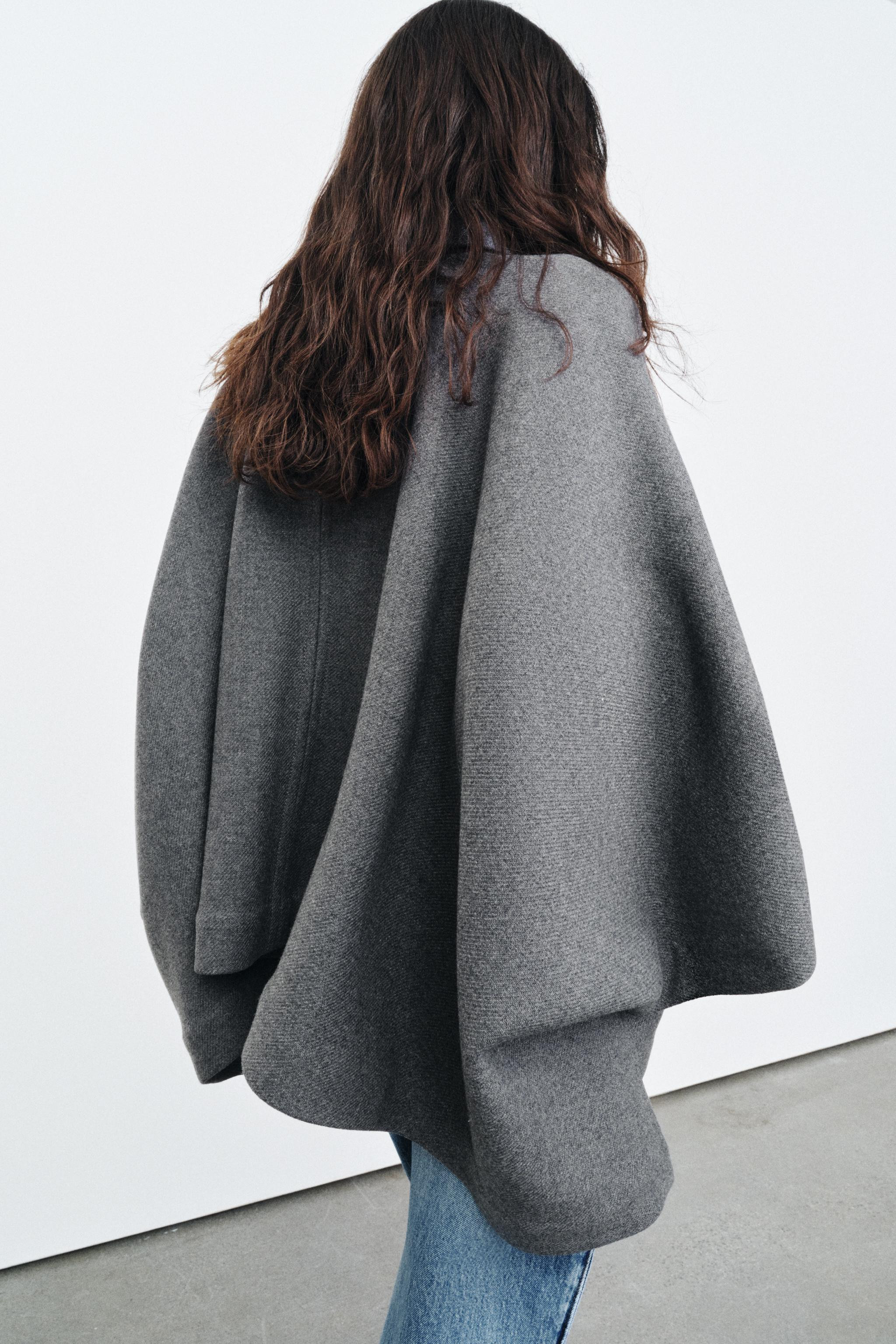 WOOL CAPE ZW COLLECTION LIMITED EDITION | Zara US