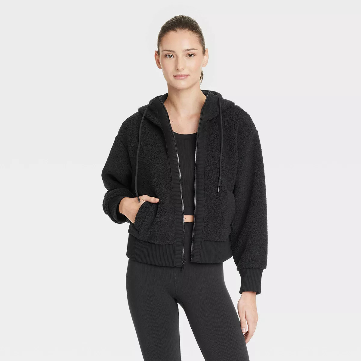 Women's High Pile Fleece Jacket - All In Motion™ | Target