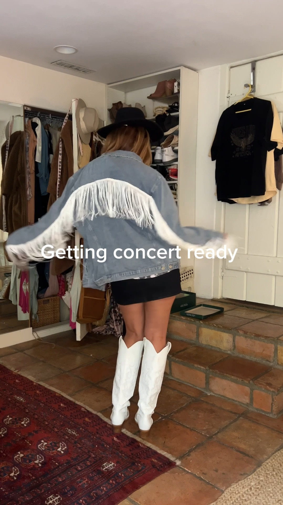 So many fun country concert outfit ideas so little time! Most of these are under $50!!! 🤯
Which of these concert outfits will I wear to this year’s stagecoach festival?! 🤔🙃

➰fringe jacket is oversized. Wearing a large 
➰ black denim skirt is actually a SKORT! But the shorts are completely hidden so it looks like a skirt in the back too which is key for me!
➰shirts are in xl for a long dress-like vibe
➰white cowgirl boots are super soft and tts but I recommend sizing up if you’re in between because the toe box is pointy and therefore narrow and…well- feet swell! 🤪
I’m 5’7” for reference 🤠

















#LTKstyletip #LTKvideo







Amazon fashion | boots | concert date | summer outfit | spring outfit | Nashville outfit  | 

#LTKover40 #LTKfindsunder50 #LTKFestival