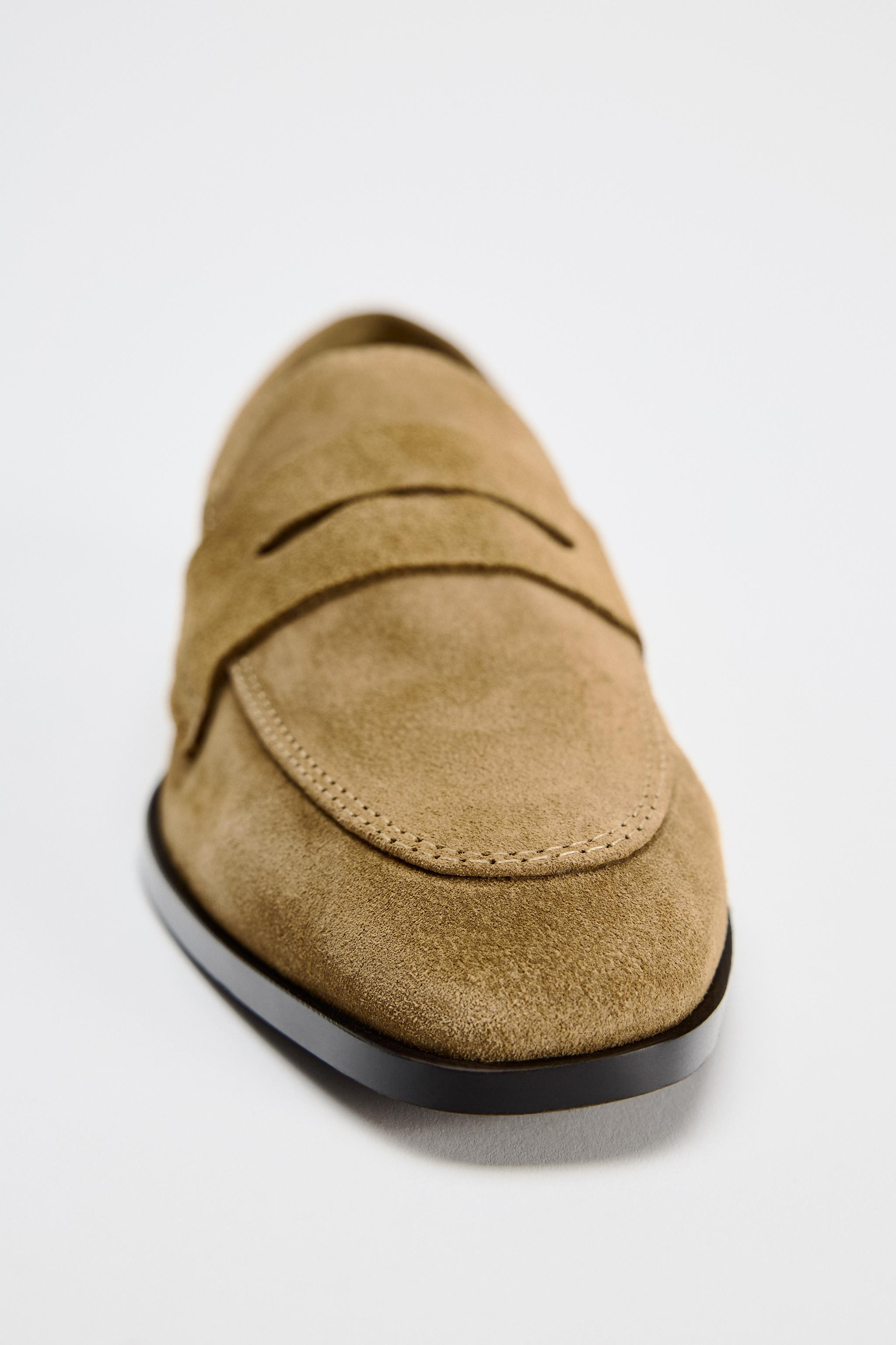 SUEDE PENNY LOAFERS | Zara US