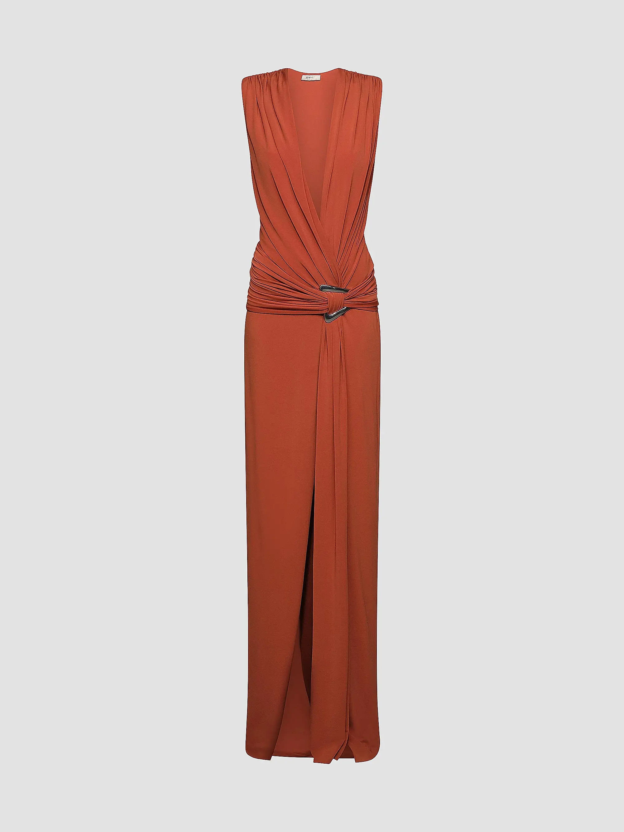Jil Draped Plunge-Neck Gown | Saks Fifth Avenue