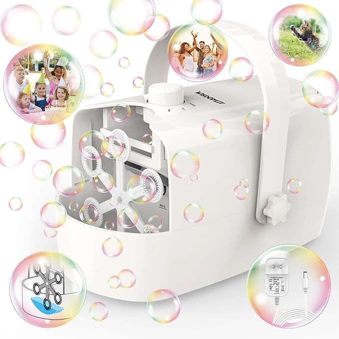 Bubble Machine, Automatic Bubble Blower, 8000+ Bubbles Per Minute, Electric Bubble Maker for Kids... | Amazon (US)