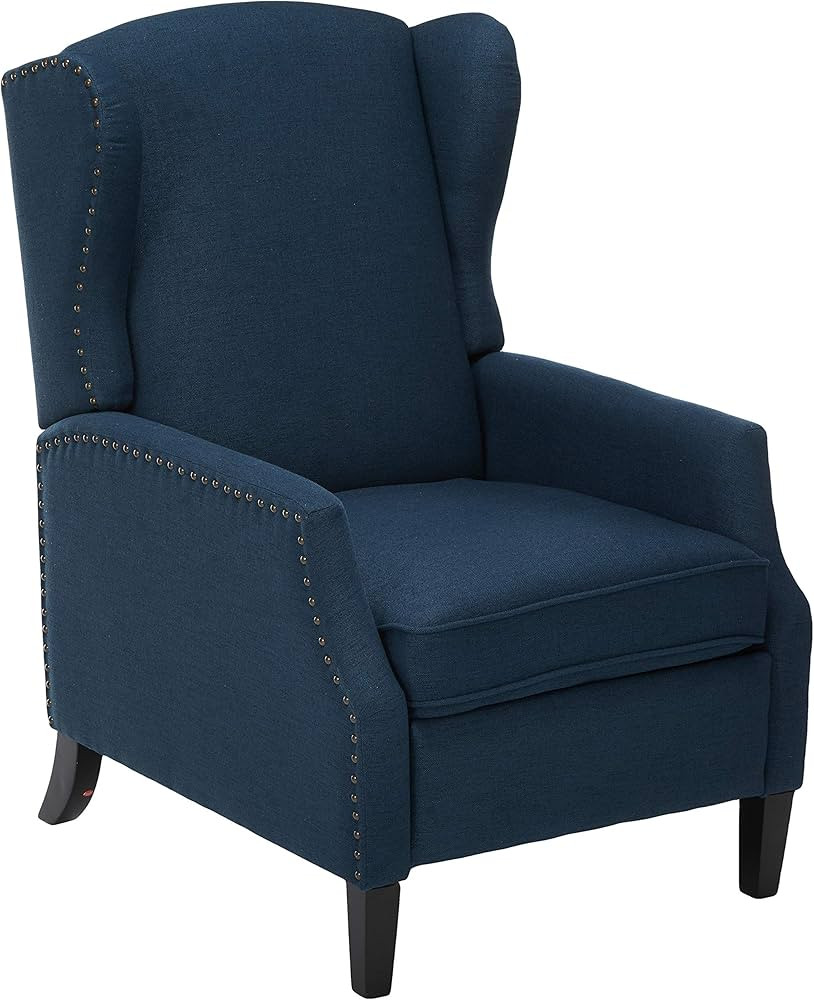 Christopher Knight Home Wescott Weyland Wingback Traditional Fabric Recliner (Navy Blue) | Amazon (US)