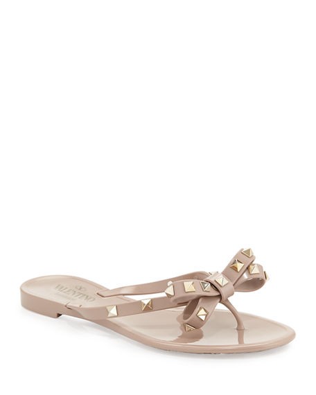 Rockstud PVC Thong Sandal | Neiman Marcus
