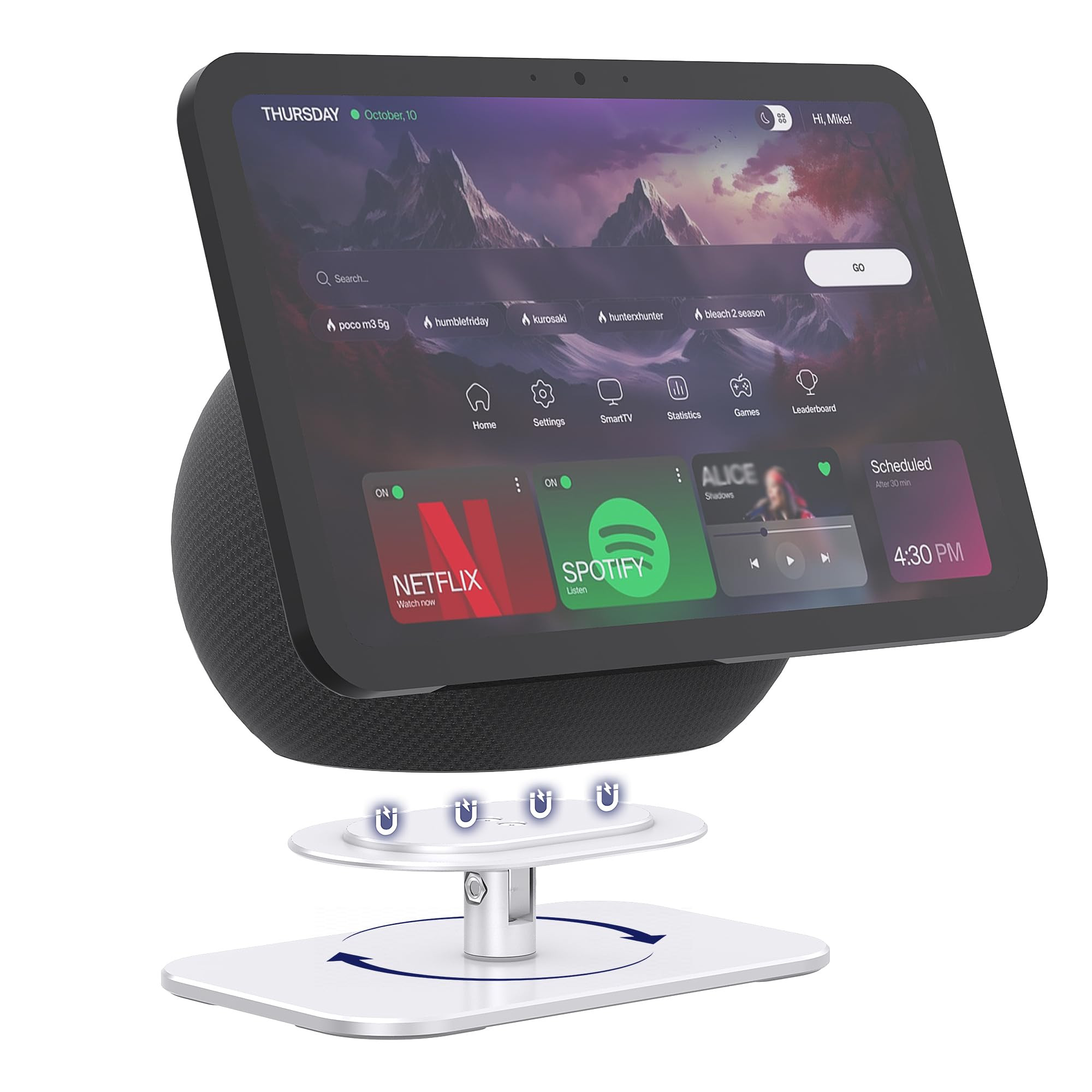 Metal Stand for Echo Show 11 & Show 8 2025, Tiltable Table Holder, 360° Swivel, Easy Operation, ... | Amazon (US)