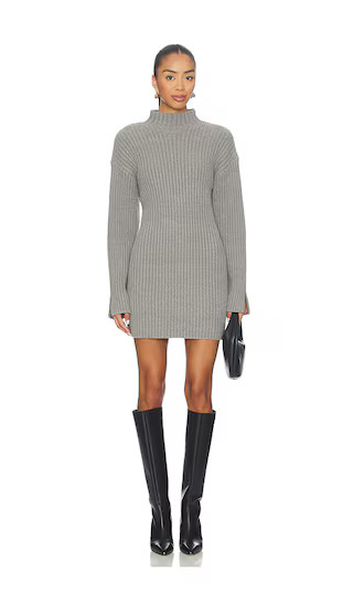 Kora Mini Dress in Heather Grey | Revolve Clothing (Global)